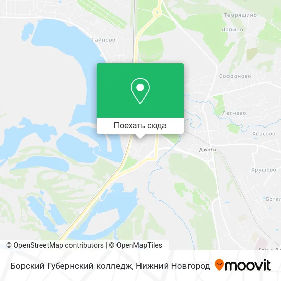 Карта Борский Губернский колледж
