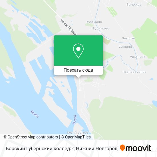 Карта Борский Губернский колледж