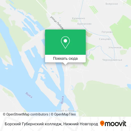 Карта Борский Губернский колледж