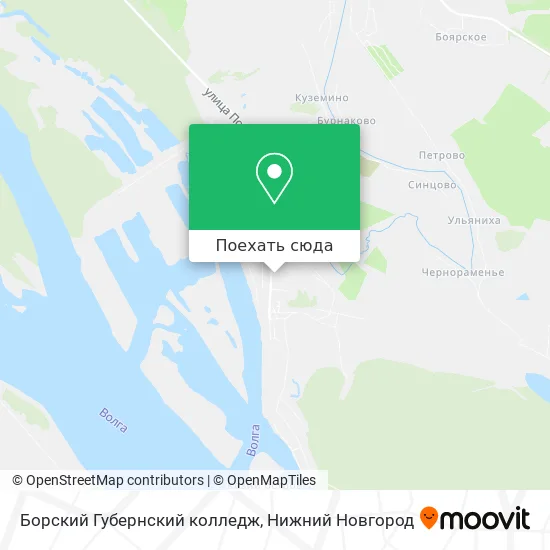 Карта Борский Губернский колледж