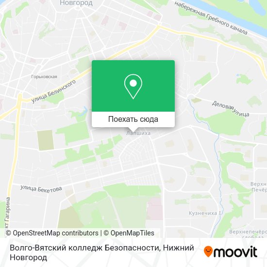 Карта Волго-Вятский колледж Безопасности