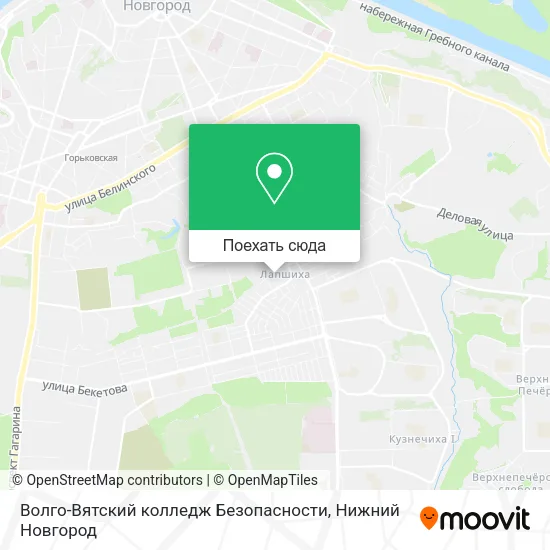 Карта Волго-Вятский колледж Безопасности