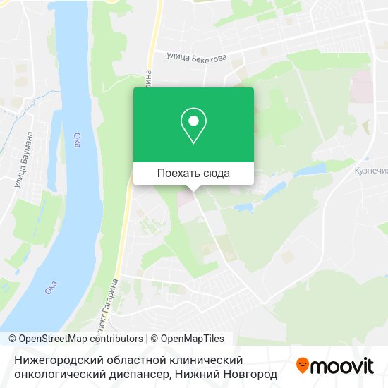 Карта Нижегородский областной клинический онкологический диспансер