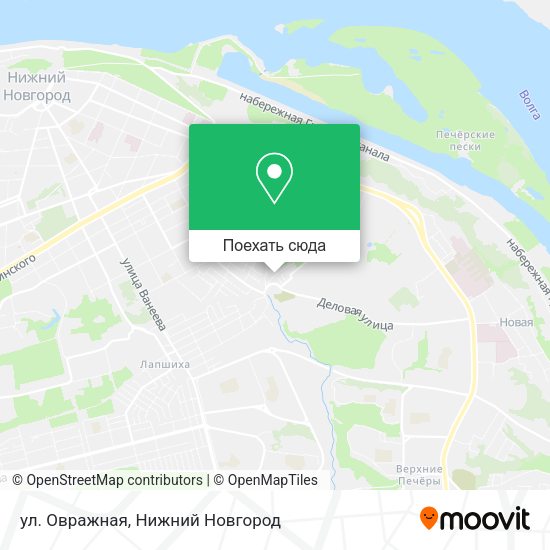 Карта ул. Овражная