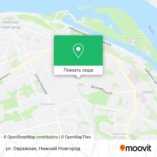 Карта ул. Овражная