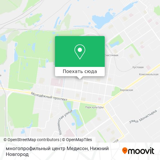 Карта многопрофильный центр Медисон
