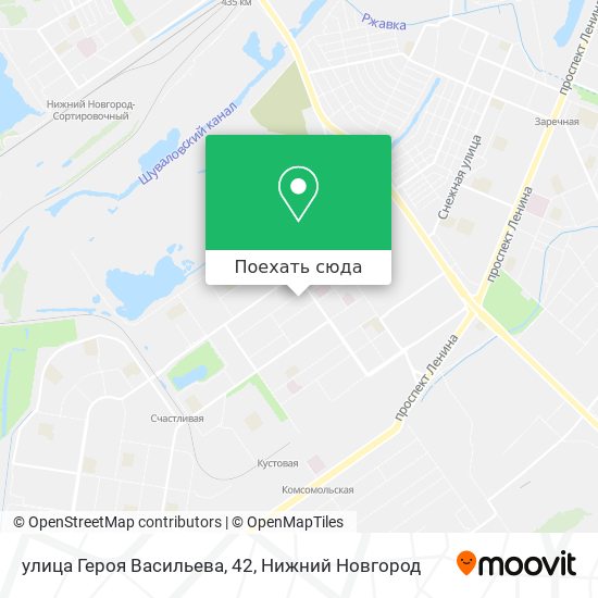 Карта улица Героя Васильева, 42