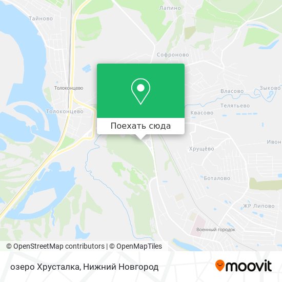 Карта озеро Хрусталка