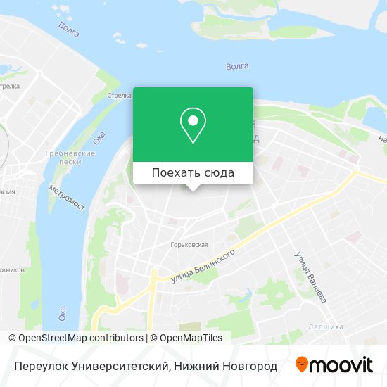 Карта Переулок Университетский