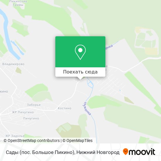 Карта Сады (пос. Большое Пикино)