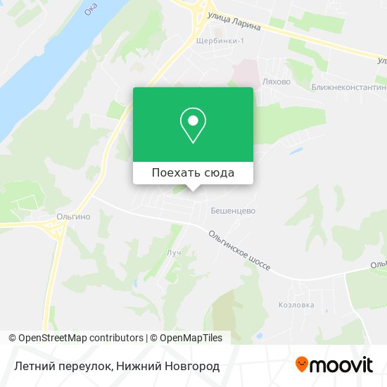 Карта Летний переулок