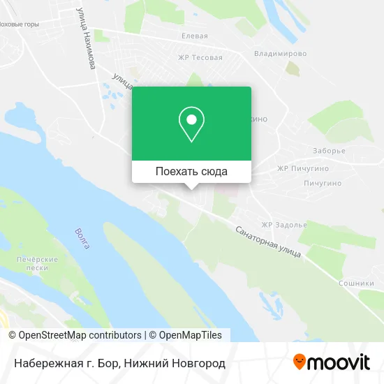 Карта Набережная г. Бор