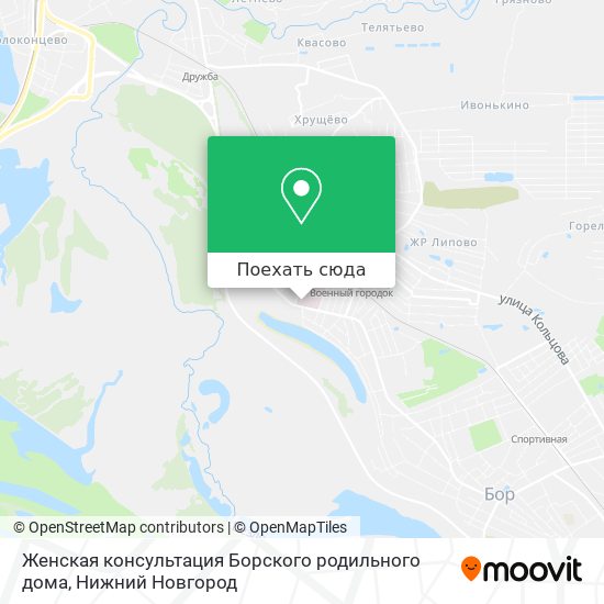 Карта Женская консультация Борского родильного дома