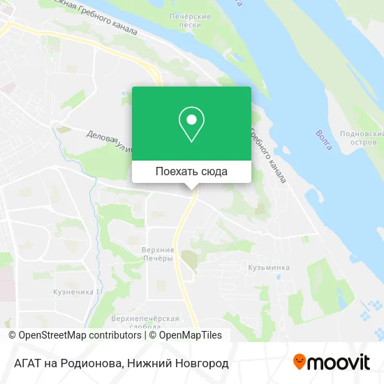 Карта АГАТ на Родионова