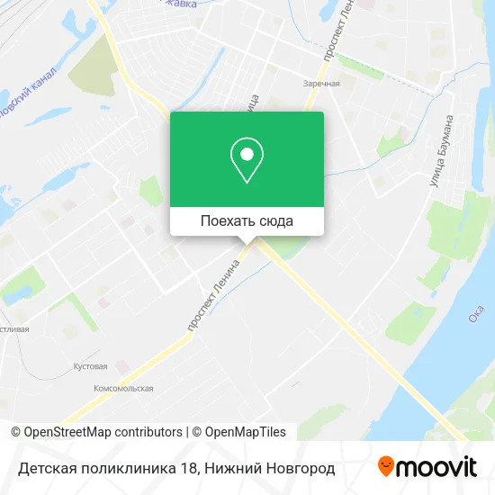 Карта Детская поликлиника 18
