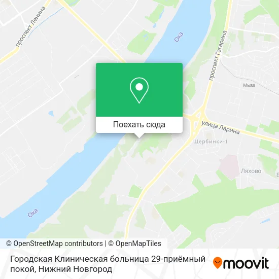 Карта Городская Клиническая больница 29-приёмный покой