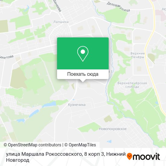 Карта улица Маршала Рокоссовского, 8 корп 3