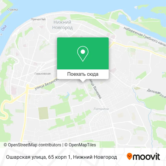 Карта Ошарская улица, 65 корп 1