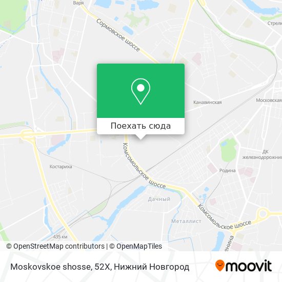 Карта Moskovskoe shosse, 52Х
