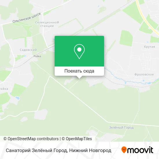 Карта Санаторий Зелёный Город