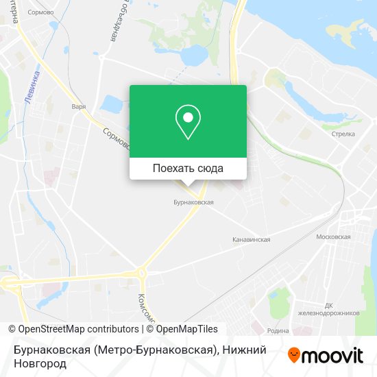 Карта Бурнаковская (Метро-Бурнаковская)