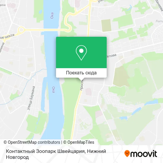 Карта Контактный Зоопарк Швейцария