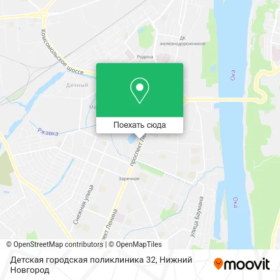 Карта Детская городская поликлиника 32