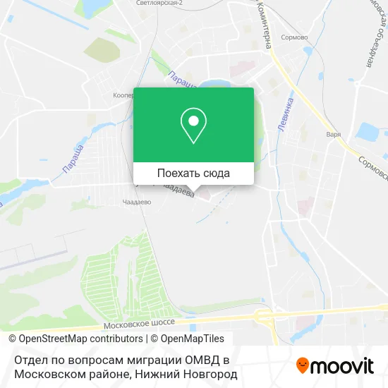 Карта Отдел по вопросам миграции ОМВД в Московском районе