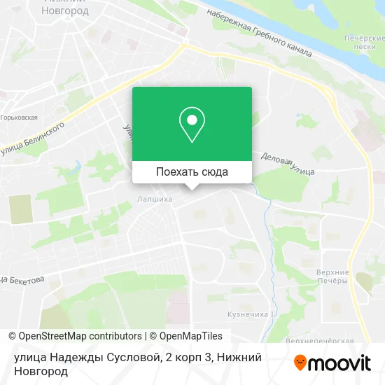Карта улица Надежды Сусловой, 2 корп 3