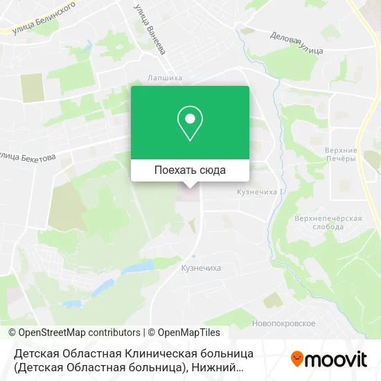 Карта Детская Областная Клиническая больница