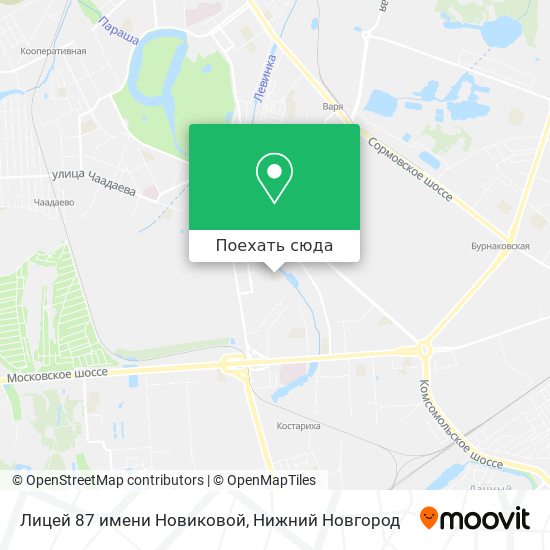 Карта Лицей 87 имени Новиковой