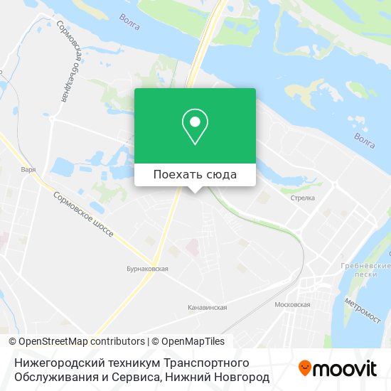 Карта Нижегородский техникум Транспортного Обслуживания и Сервиса