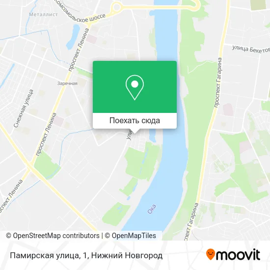 Карта Памирская улица, 1