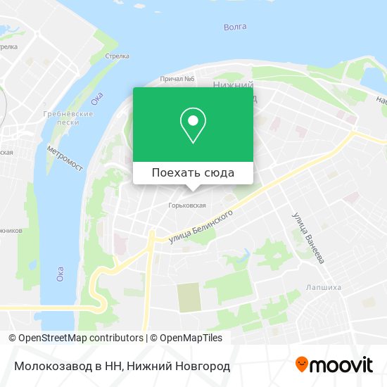 Карта Молокозавод в НН