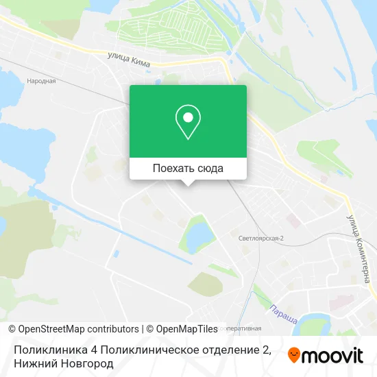 Карта Поликлиника 4 Поликлиническое отделение 2