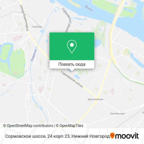 Карта Сормовское шоссе, 24 корп 23