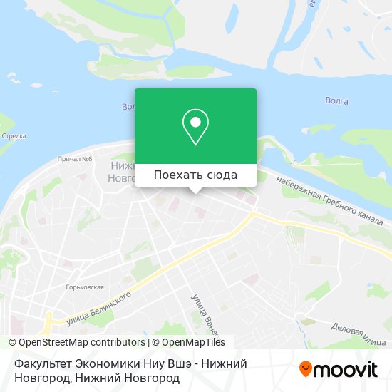 Карта Факультет Экономики Ниу Вшэ - Нижний Новгород