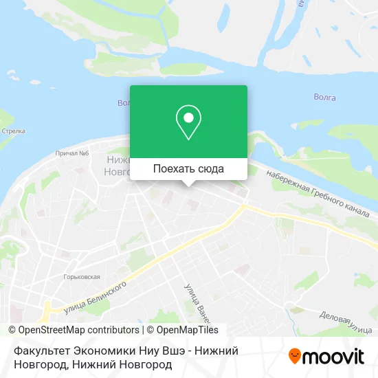 Карта Факультет Экономики Ниу Вшэ - Нижний Новгород