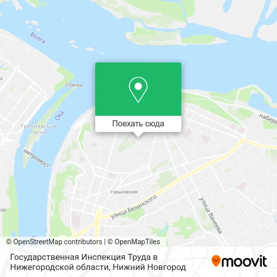 Карта Государственная Инспекция Труда в Нижегородской области