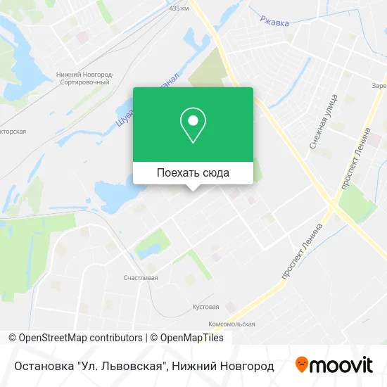 Карта Остановка "Ул. Львовская"