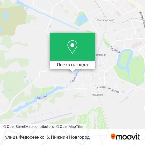 Карта улица Федосеенко, 6