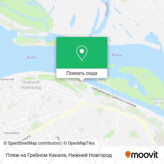 Карта Пляж на Гребном Канале
