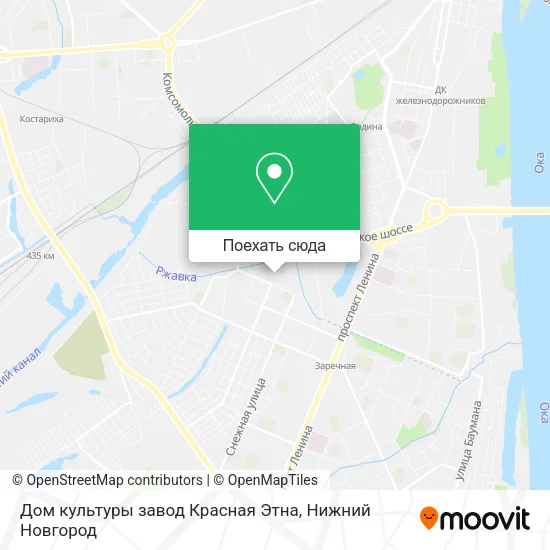Карта Дом культуры завод Красная Этна