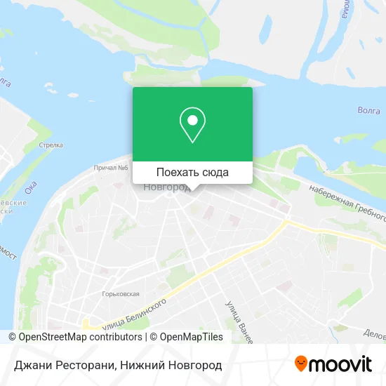 Карта Джани Ресторани