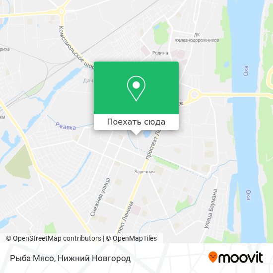 Карта Рыба Мясо