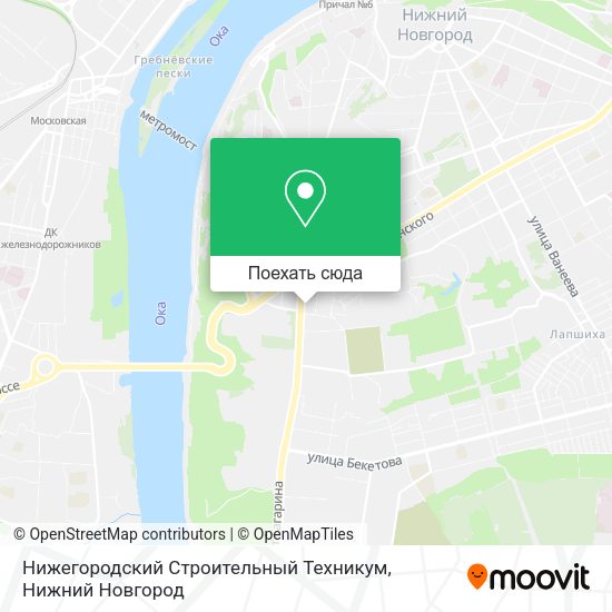 Карта Нижегородский Строительный Техникум