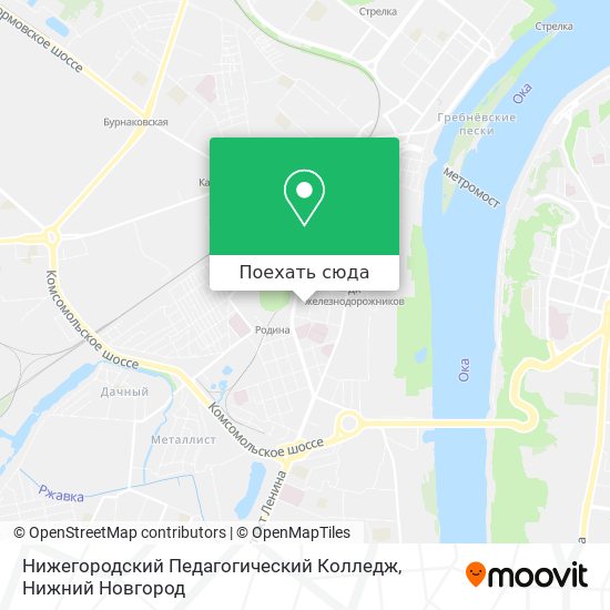 Карта Нижегородский Педагогический Колледж