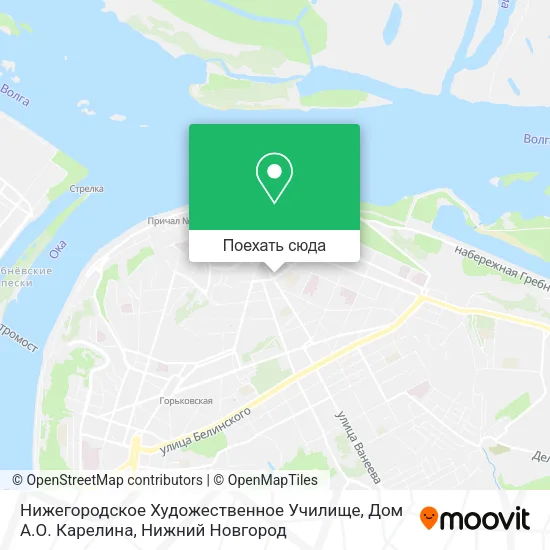 Карта Нижегородское Художественное Училище, Дом А.О. Карелина