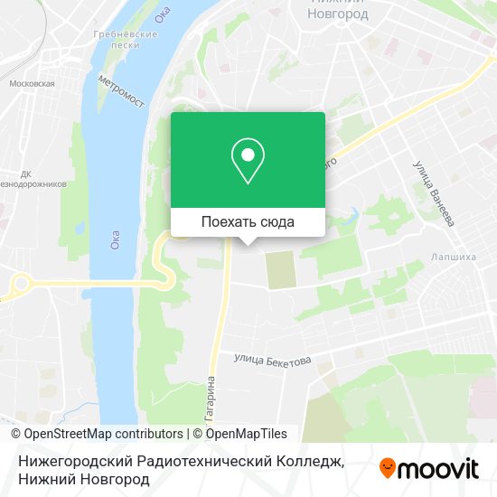 Карта Нижегородский Радиотехнический Колледж