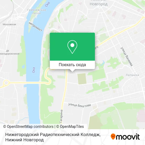 Карта Нижегородский Радиотехнический Колледж